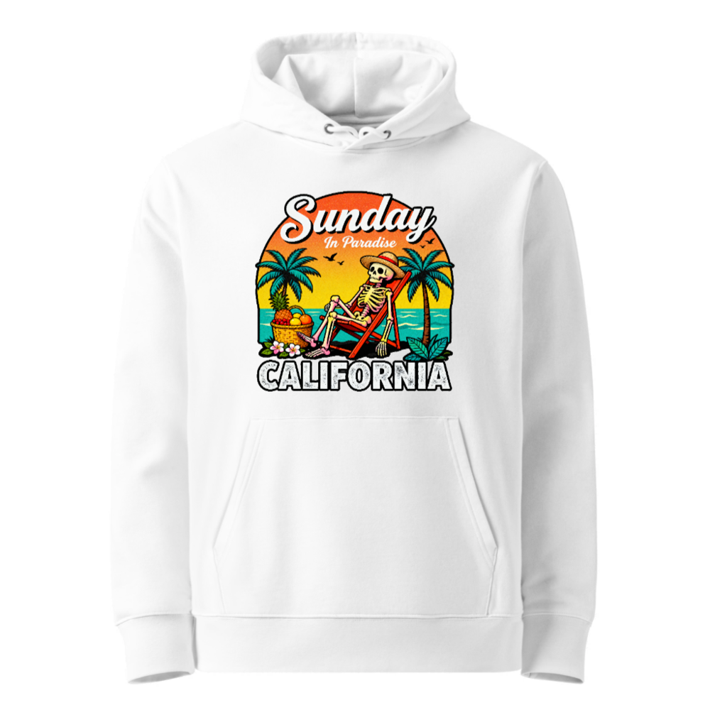Sunday in Paradise California Hoodie - Unisex Eco-Friendly Essential Sweatshirt