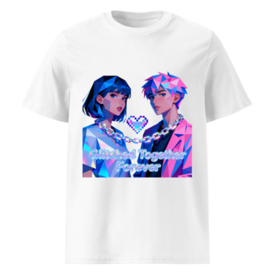 Glitched Together Forever Unisex Organic Cotton T-Shirt