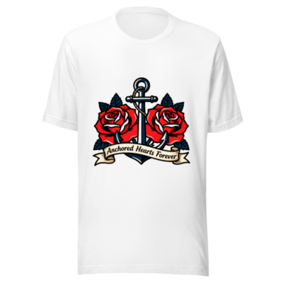 Anchored Hearts Forever Anchor Rose T-Shirt - Unisex Staple Tee