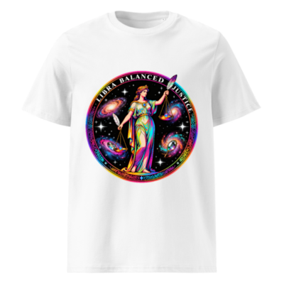 Unisex Organic Cotton T-Shirt | Libra Balanced Justice Cosmic Design