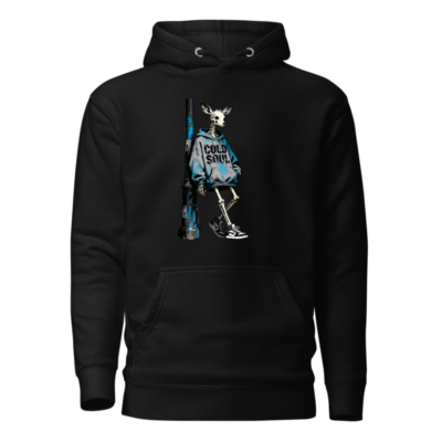 Unisex Cold Soul Hoodie - Premium Pullover with Skeleton Deer Graphic