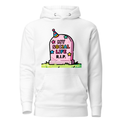 Unisex Premium Pullover Hoodie - My Social Life R.I.P. Graveyard Design
