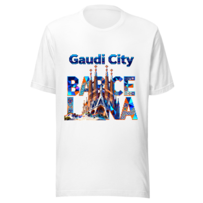 Gaudi City Barcelona Unisex T-Shirt | Colorful Sagrada Familia Design