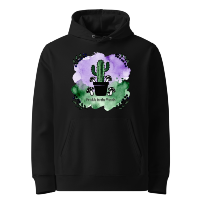 Unisex Eco Hoodie | Prickle in the Woods Cactus & Mushrooms Design