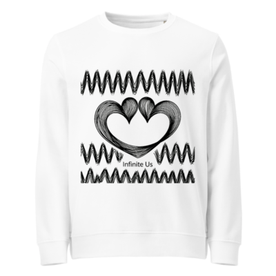 Unisex Organic Sweatshirt | Infinite Us Heart Design, Eco-Friendly & Comfortable