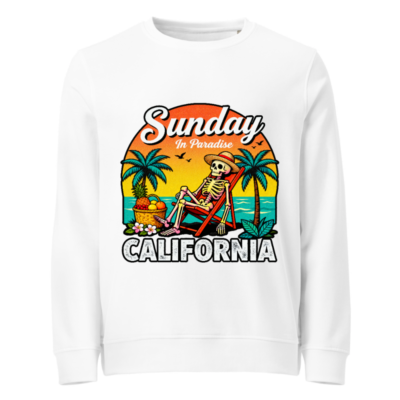 Sunday in Paradise California Organic Sweatshirt | Unisex Eco-Friendly Crewneck