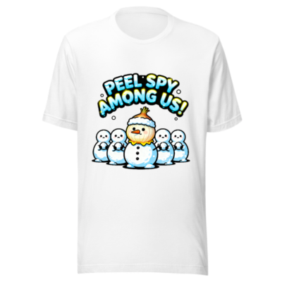 Peel Spy Among Us Unisex T-Shirt - Onion Snowman Design