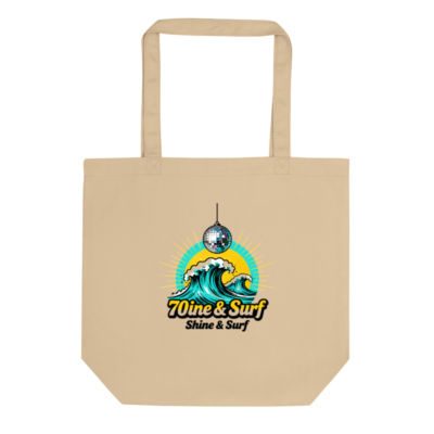 Eco Oyster Tote Bag | 70ine & Surf Shine & Surf Disco Wave Design