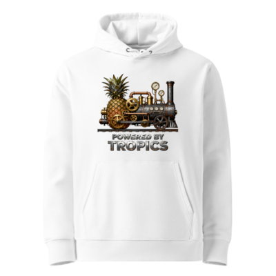 Steampunk Pineapple Train Hoodie - Powered by Tropics Unisex Eco Sweatshirt