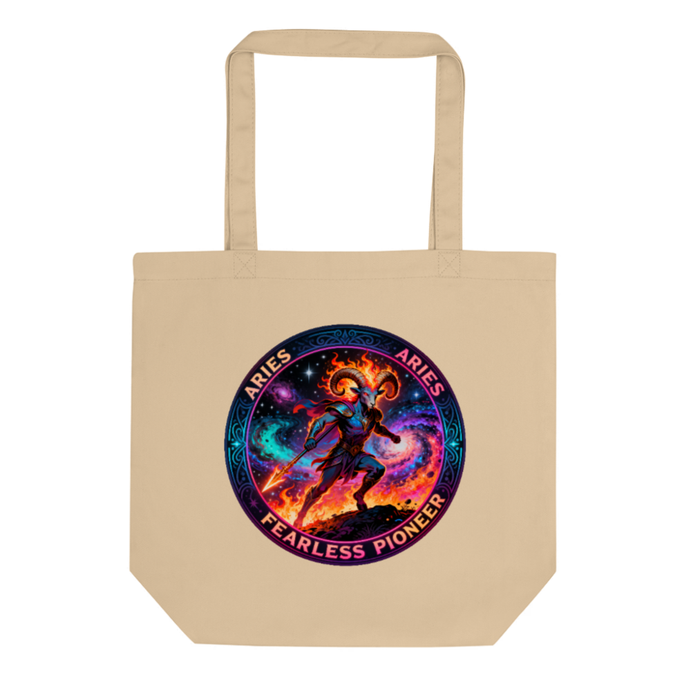 Aries Fearless Pioneer Eco Oyster Tote Bag | Sustainable Canvas Tote