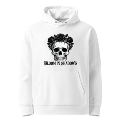 Bloom in Shadows Skull Hoodie | Unisex Eco-Friendly Sweatshirt