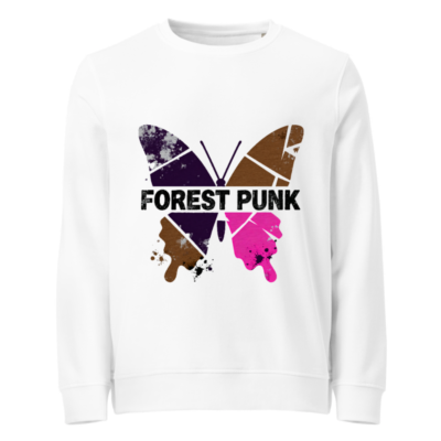 Unisex Organic Forest Punk Butterfly Sweatshirt - Eco-Friendly, Sustainable Cotton