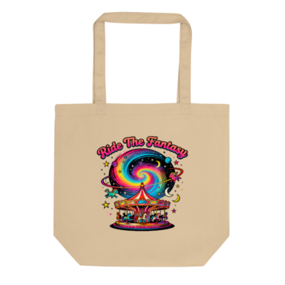 Eco Oyster Tote Bag | Ride The Fantasy Carousel Design - Reusable & Sustainable