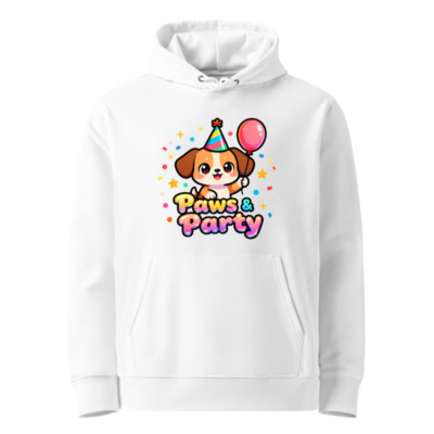 Unisex Paws & Party Hoodie - Eco-Friendly Essential Sweatshirt
