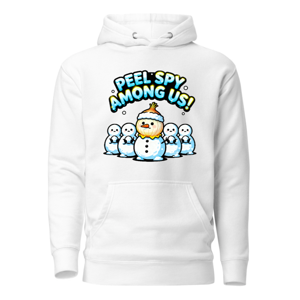 Peel Spy Among Us Unisex Hoodie - Onion Snowman Design