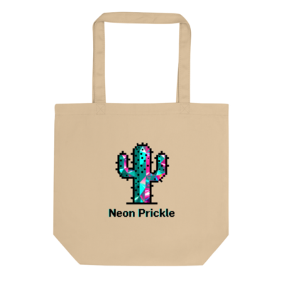 Neon Prickle Cactus Eco Tote Bag | Sustainable Oyster Cotton Tote