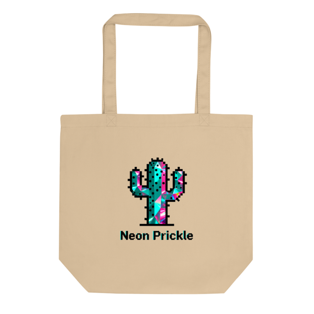 Neon Prickle Cactus Eco Tote Bag | Sustainable Oyster Cotton Tote