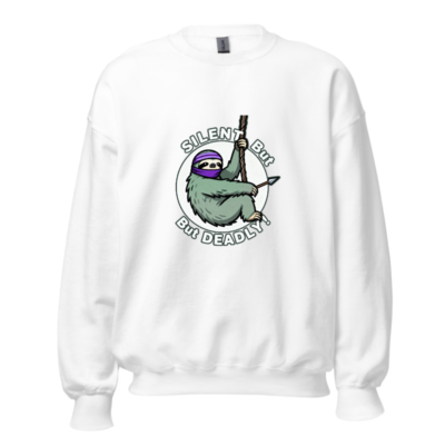 Silent But Deadly Sloth Ninja Sweatshirt | Unisex Crew Neck