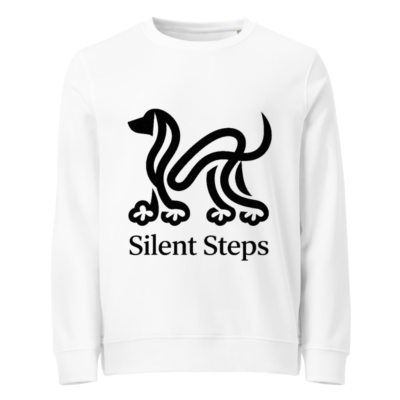 Unisex Organic Sweatshirt | Silent Steps Dog Design