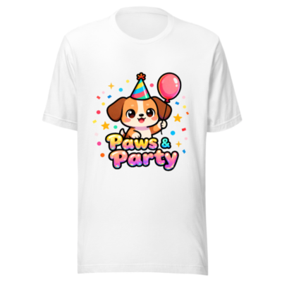 Paws & Party Dog Birthday T-Shirt - Unisex Staple Tee