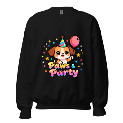 Paws & Party Dog Birthday Sweatshirt - Unisex Crew Neck