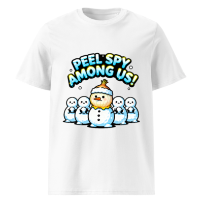 Peel Spy Among Us Snowman T-Shirt - Unisex Organic Cotton Tee