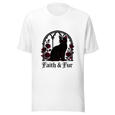 Faith & Fur Black Cat Gothic T-Shirt - Unisex Staple Tee