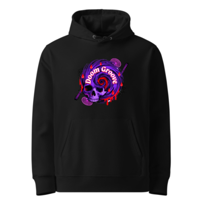 Doom Groove Skull Hoodie - Unisex Eco Essential Hoodie