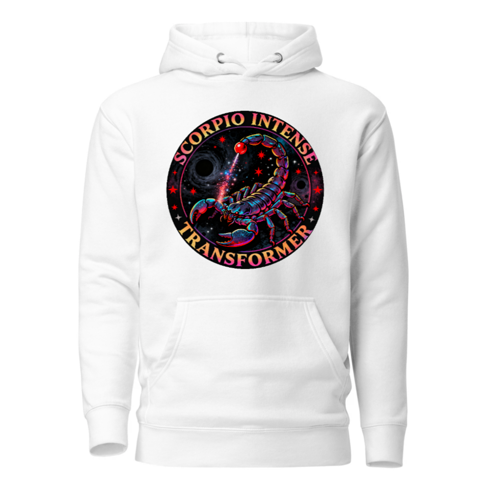 Scorpio Intense Transformer Unisex Hoodie - Premium Pullover with Cosmic Scorpion Design