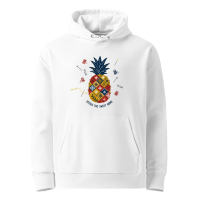 Unisex Eco Hoodie - Stitch the Sweet Home Pineapple Design