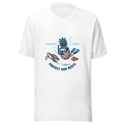 Unisex Pineapple Snorkeling T-Shirt | Protect Our Reefs | Eco-Friendly Cotton Tee