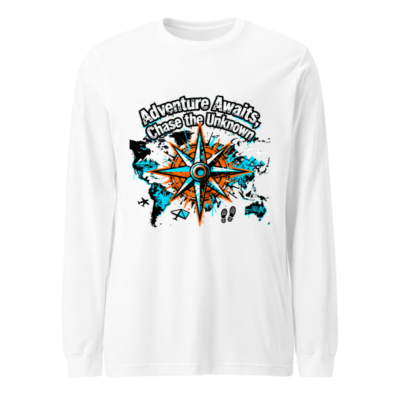 Adventure Awaits, Chase the Unknown | Unisex Long Sleeve Tee