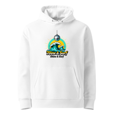 70ine & Surf Unisex Eco Hoodie | Shine & Surf Disco Wave Design