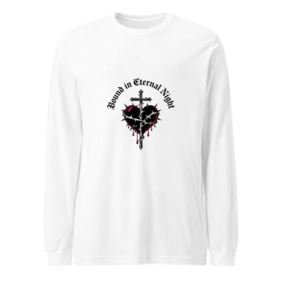 Bound in Eternal Night Cross & Thorn Heart Unisex Long Sleeve Tee