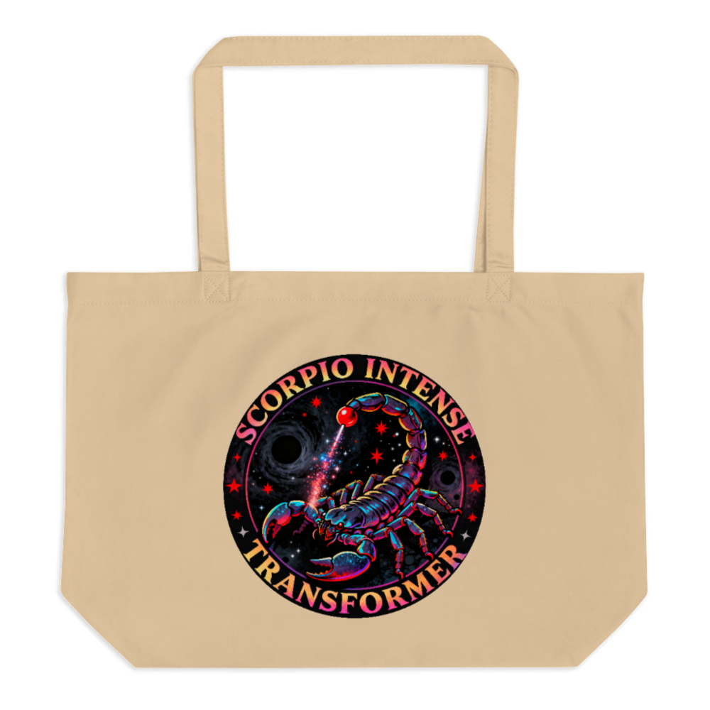 Scorpio Intense Transformer Organic Tote Bag | Eco-Friendly Large Canvas Tote