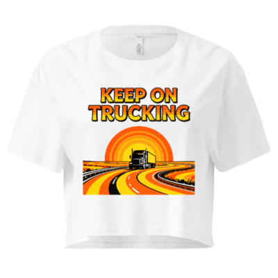 Women's Crop Top Keep On Trucking Vintage Graphic T-Shirt