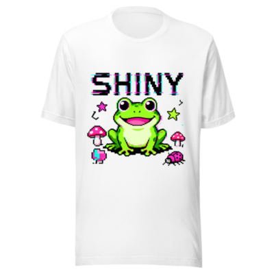 Shiny Frog Pixel Art Unisex T-Shirt - Retro Gaming Design