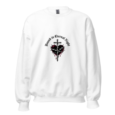 Bound in Eternal Night Cross Heart Sweatshirt | Unisex Crew Neck