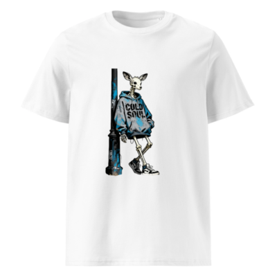 Unisex Organic Cotton T-Shirt - Cold Soul Skeleton Deer Graphic Streetwear