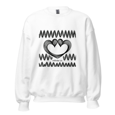 Unisex Crew Neck Sweatshirt | Infinite Us Heart Design, Comfortable & Stylish
