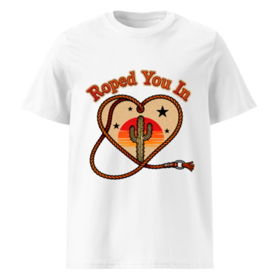 Roped You In Cactus Heart T-Shirt | Unisex Organic Cotton Tee