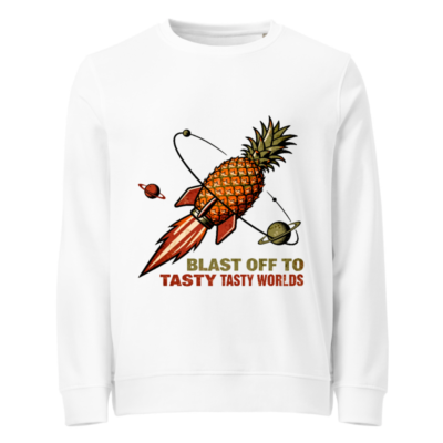 Organic Pineapple Rocket Sweatshirt | Unisex Blast Off to Tasty Worlds