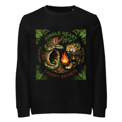 Unisex Organic Jungle Heart Sweatshirt | Eco-Friendly, Comfortable & Stylish