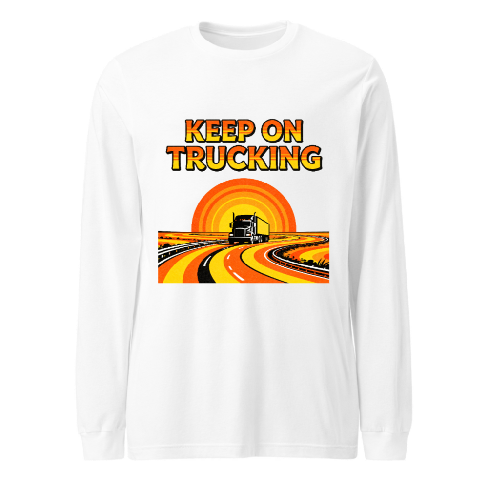 Keep On Trucking Vintage Long Sleeve Tee - Unisex Road Trip Shirt