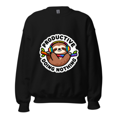 Productive Doing Nothing Sloth Sweatshirt | Unisex Crew Neck