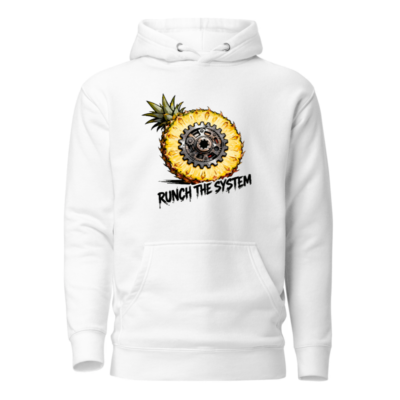Unisex Premium Pullover Hoodie - Pineapple Gear Design 'Runch the System'