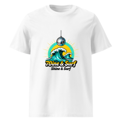 70ine & Surf Disco Wave T-Shirt | Unisex Organic Cotton Tee