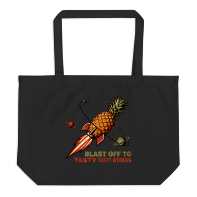 Organic Pineapple Rocket Tote Bag | Blast Off to Tasty Tasty Worlds