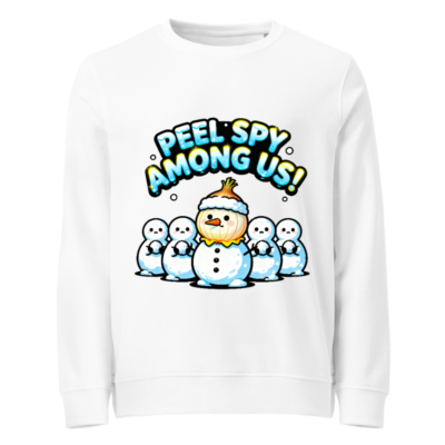 Unisex Organic Sweatshirt | Peel Spy Among Us Snowman Design