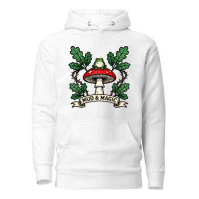 Unisex Mud & Magic Mushroom Frog Hoodie - Premium Pullover
